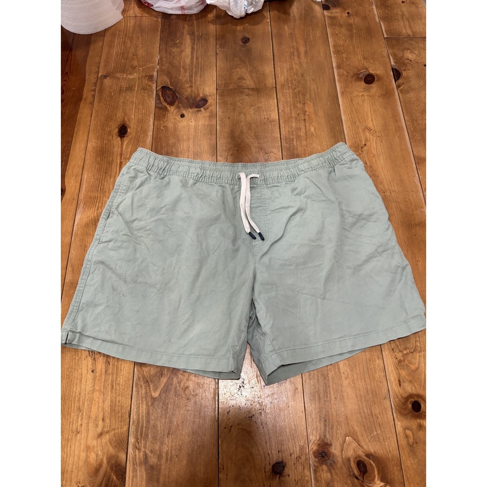 Free Assembly Men's XXL Drawstring Elastic Waist Shorts Light Green Made in